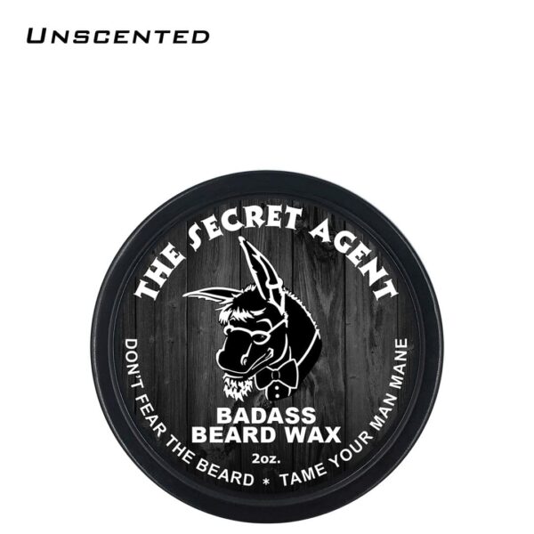 Badass Beard Care Beard Wax for Men - The Secret Agent Scent, 2 oz - Softens Beard Hair, Leaves Your Beard Looking and Feeling More Dense - Image 2