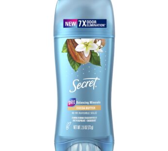 Secret Scent Expressions Anti-Perspirant Deodorant Invisible Solid Classic Coco Butter 2.60 oz (Pack of 3) – Packaging May Vary