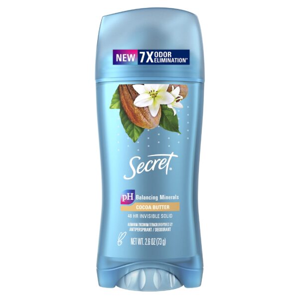Secret Scent Expressions Anti-Perspirant Deodorant Invisible Solid Classic Coco Butter 2.60 oz (Pack of 3) - Packaging May Vary