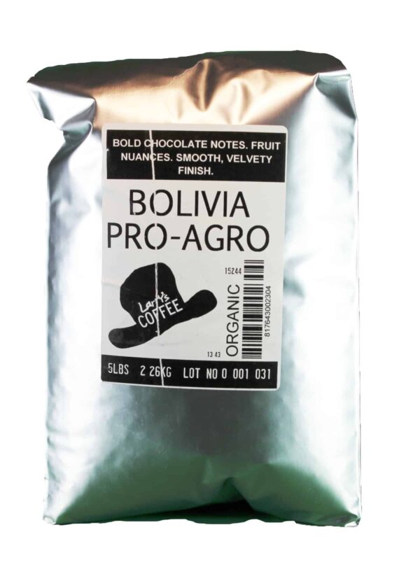 Larry's Coffee Organic Fair Trade Whole Bean, Bolivia, 5-Pound Bag (FBA-|278506)