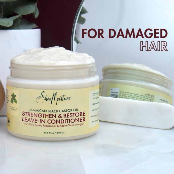 Shea Moisture Curly Hair Care Bundle ??Coconut & Hibiscus Curl Enhancing Smoothie & Jamaican Black Castor Oil Strengthen & Restore Leave-In Conditione - Image 3