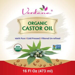 Verdana Organic Castor Oil ? 16 Fl Oz size ? Cold Pressed, Unrefined, Hexane Free - For Face, Hair, Pack Wrap - Image 7