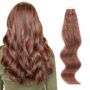 ABH AmazingBeauty Hair Semi-permanent Real Remi Remy Human Tape in Hair 50g 20pcs Skin Weft Taped Invisible Seamless Reusable Auburn Color 33 22 Inch