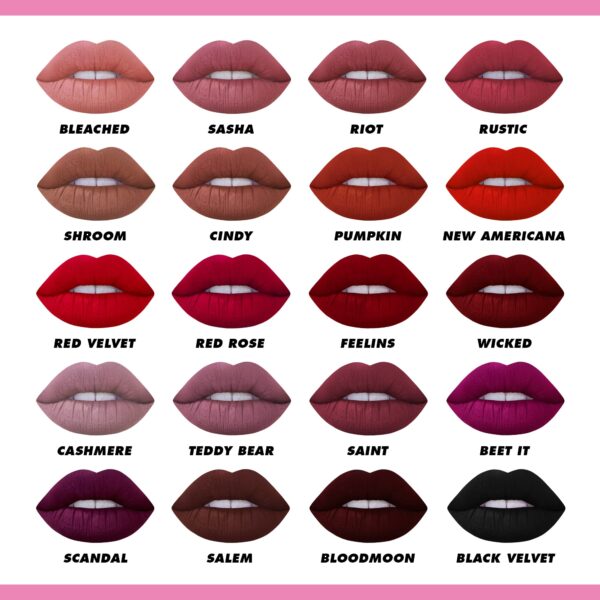 Lime Crime Velvetines Liquid Matte Lipstick, Red Rose (Ruby Red) - Bold, Long Lasting Shades & Lip Lining - Stellar Color & High Comfort for All-Day W - Image 5