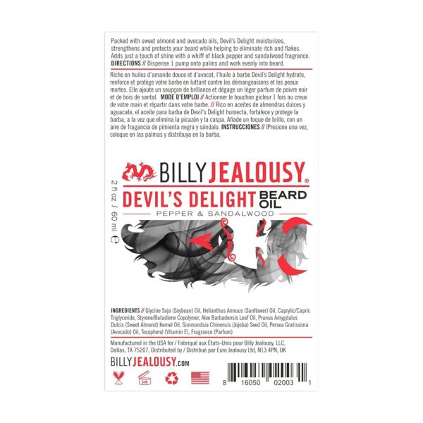 Billy Jealousy Beard Oil for Men, Weightless, Low Shine, and Hydrating Beard Moisturizer for Softer Hair, Helps Prevent Itching and Flakes, Devil's De - Image 7