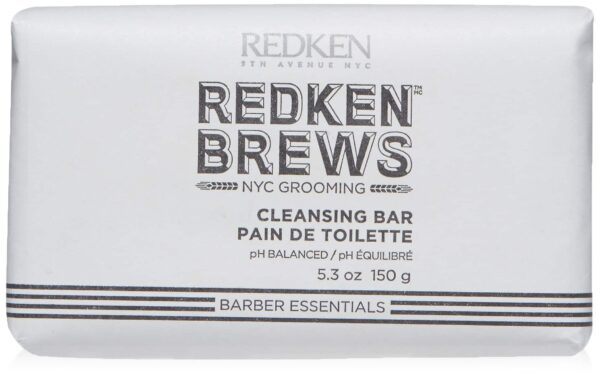 Redken Brews Cleanse Bar For Men | Multi-Purpose Bar Soap For Face and Body | Moisturizing & Deodorizing | Clean & Fresh Scent | For All Men's Skin Ty