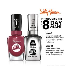 Sally Hansen Miracle Gel Nail Polish, Shade World Wide Red 409 (Packaging May Vary) - Image 5