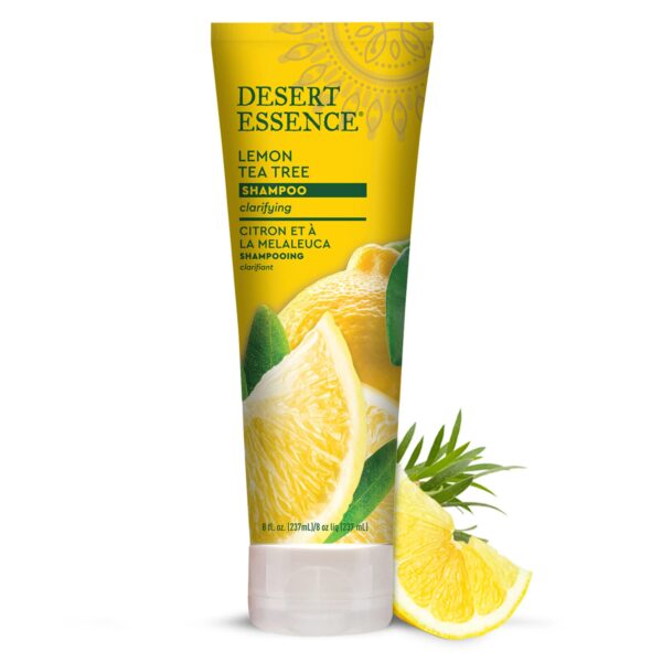 Desert Essence Lemon Tea Tree Shampoo - 8 Fl Ounce - Removes Excess Oil - Revitalizes Scalp - Strengthens & Protects Hair - Maca Root Extract - Soft, - Image 2