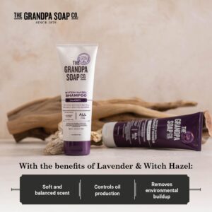 The Grandpa Soap Company Clarifying Witch Hazel Shampoo - Removes Buildup, With Witch Hazel & Lavender Flower, For All Hair Types, Vegan, Sulfates and - Image 4