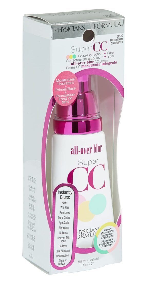 Physicians Formula Super CC, All-Over Blur CC Cream, 6651 Light/Medium, 1 oz (28 g) - Image 6