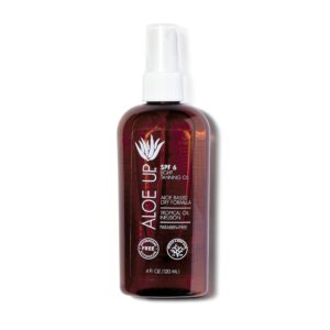 Aloe Up Light Tanning Oil With SPF 6 Sunscreen - Body and Face Tanning Oil for Outdoor Sun - With Pure Aloe Vera Oil and Natural Oils - Absorbs Quickl - Image 1