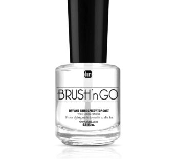 duri Brush’n Go Dry and Shine Speedy Top Coat, Fast Dry Top Coat Nail Polish – 0.45 fl.oz. (pack of 1)