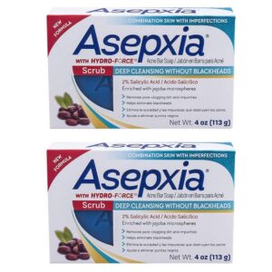 Asepxia Scrub Exfoliante Cleansing Bar Soap 4 oz (Pack of 2) - Image 1