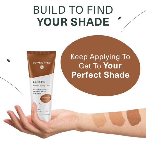 Botanic Tree Self Tanner - Sunless Tanner for Natural-Looking Fake Tan-Herbal Self Tanning Lotion for Flawless Bronzer Skin-Instant Face and Body Tann - Image 4