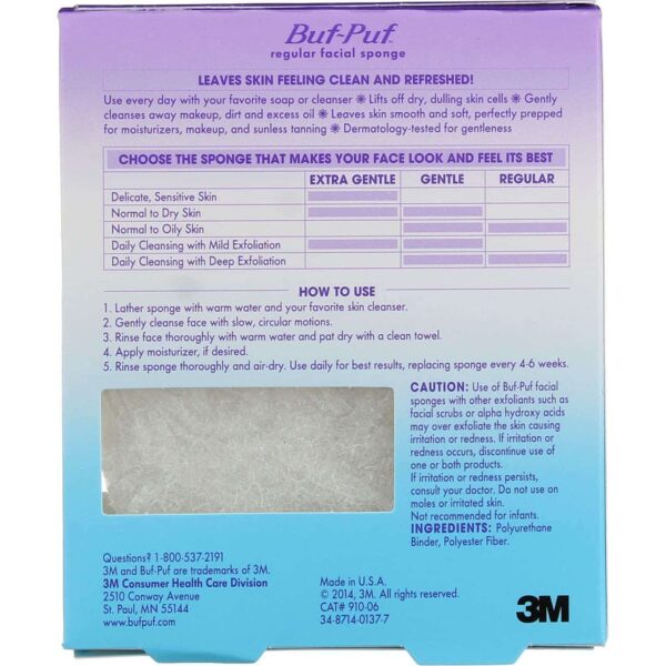 Buf-Puf Regular Facial Sponge 1 Each (Pack of 4) - Image 7