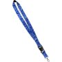 Animal Print Lanyard - Satin Cute Key Lanyard, ID Badge Holder ? 3/4 Inch, Zebra Blue Print