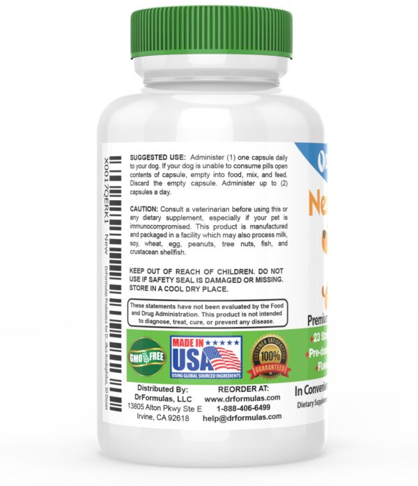 DrFormulas Probiotics for Dogs & Puppies Pets Diarrhea Treatment | Flavorless, Pre-dosed, 23 Premium Nexabiotic Probiotic for Pets with Saccharomyces - Image 3