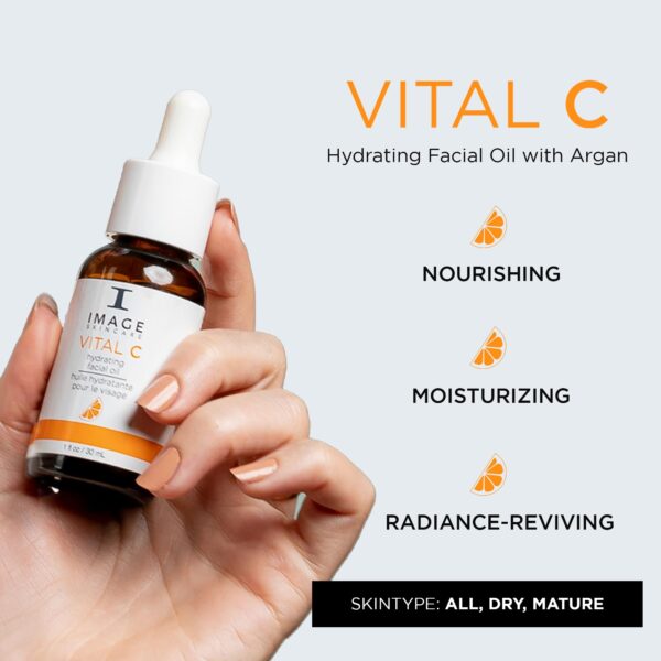 IMAGE Skincare, VITAL C Hydrating Facial Oil with Argan, Grape Seed and Sea Buckthorn Oils, 1 fl oz - Image 2