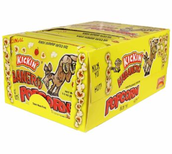 KICKIN’ Habanero Microwave Popcorn Bags – 6 Pack – Ultimate Spicy Popcorn Gourmet Gift – Makes a Great Movie Theater Popcorn or Snack Food for Movie N