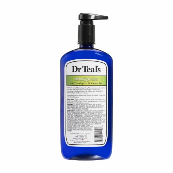 Dr Teal's Body Wash, Relax & Relief with Eucalyptus & Spearmint 24 fl oz (Pack of 2) - Image 2
