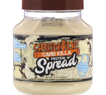 Grenade Carb Killa Protein Chocolate Spread | 7g High Protein Snack | High Protein Low Sugar | No Stir | White Chocolate Cookie, 12.7oz
