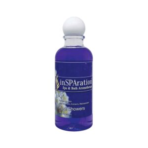 inSPAration Spa and Bath Aromatherapy 111X Spa Liquid, 9-Ounce, April Showers , Purple - Image 1