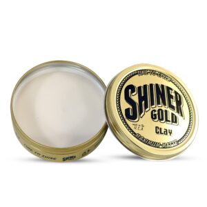 Shiner Gold Clay Pomade | Strong Hold | Matte Finish | Water-based | Coconut Scent, 3.5oz - Image 3