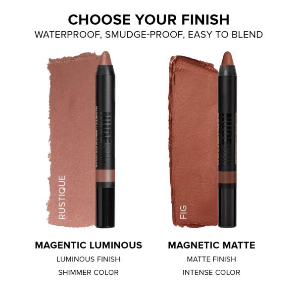 Nudestix Magnetic Luminous Eye Color Pencil, Eyeshadow + Eyeliner + Eyelid Primer + Highlighter Stick, Satin Finish Cream Makeup, Long Lasting, Waterp - Image 6
