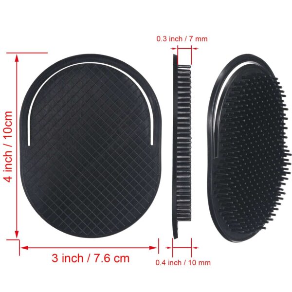 BBTO 12 Pieces Pocket Palm Combs, Soft Portable Pocket Brush, Shampoo Comb, Massager Hair Brush Comb for Home, Office, Travel and Pets (black) - Image 4