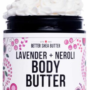 Body Butter for Women LAVENDER NEROLI | Whipped Body Moisturizer with Raw Shea Butter for Dry Skin, Paraben Free, Non-Greasy, No Synthetic Fragrances - Image 1