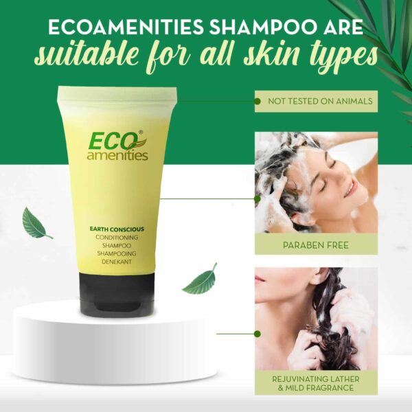 Eco Amenities Travel Size Shampoo and Conditioner Sets - 2 in 1 Hotel Shampoo and Conditioner Supplies for Guests - Refreshing Bulk Travel Size Toilet - Image 3