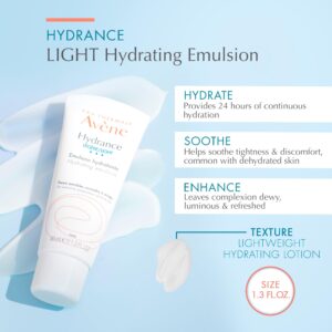 Eau Thermale Av?ne Hydrance LIGHT Hydrating Emulsion, Daily Face Moisturizer Cream, Non-Comedogenic, 1.3 Fl Oz (Pack of 1) - Image 2