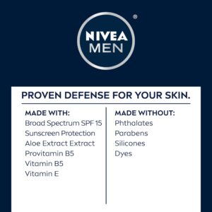 NIVEA MEN Maximum Hydration Face Lotion with Broad Spectrum SPF 15 Sunscreen, Lightweight Moisturizer Protects and Moisturizes, 4 Pack of 2.5 Fl Oz Tu - Image 8