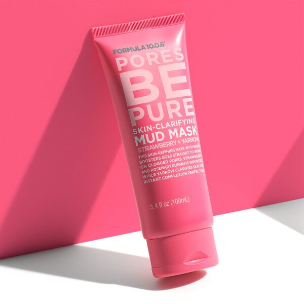 FORMULA 10.0.6 - Pores Be Pure Skin-Clarifying Mud Mask 3.4 fl oz. Unclogs Pores, Removes Impurities for Clear Skin, Vegan, Sulfate-Free & Cruelty-Fre - Image 4