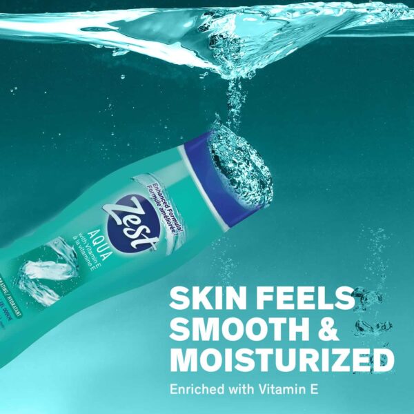 Zest Aqua Hydrating Body Wash, 18 Fl Oz (Pack of 6) - Moisturizing & Refreshing Shower Gel, Easily Lathers for a Relaxing Bubble Bath - Foaming & Exfo - Image 4