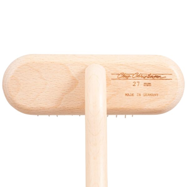 Chris Christensen Original Series 27 mm T-Brush - Dog & Cat Grooming Brush, Groom Like a Professional, Stainless Steel Pins, Lightweight Beech Wood Bo - Image 4