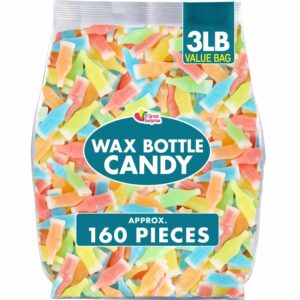 Wax Bottle Candy - 3 Pounds - Kids Candy - Candy Wax Bottles with Juice - Nik L Nip Candy Drinks - Bulk Candy - Rainbow 90s Candy - Old Fashion Candy - Image 1