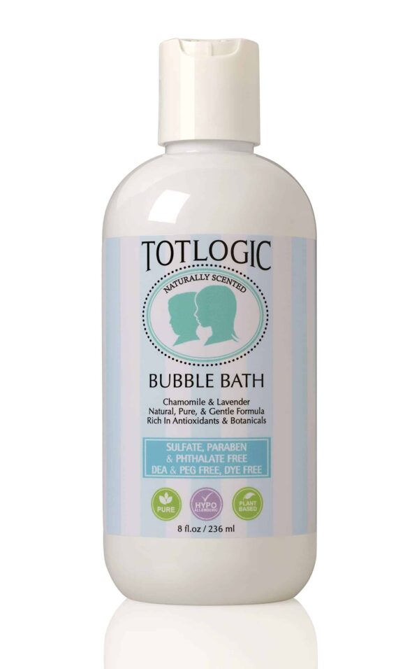 TotLogic Sulfate Free Bubble Bath - 8 oz, Original Scent, Gentle & Hypoallergenic, Rich in Antioxidants & Botanicals, No Parabens, No Phthalates, No S