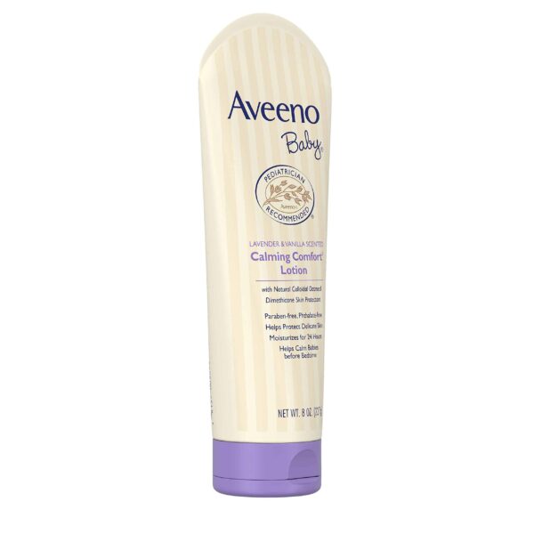 Aveeno Baby Calming Comfort Moisturizing Lotion with Lavender, Vanilla and Natural Oatmeal, 8 fl. oz - Image 4