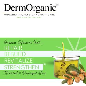 DermOrganic Argan Oil Daily Hydrating Hair Care-Sulfate Free & Color Safe-SHAMPOO+CONDITIONER DUO 33.8 oz - Image 2