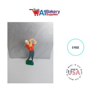 Golf Kit with Golfer, Golf Cart and two Trees Caketopper A1 bakery supplies - Image 4