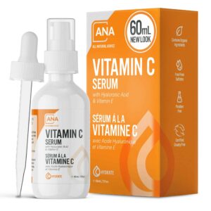 All Natural Advice Vitamin C Serum For Face, 60ml / 2oz with 20% Vitamin C, Hyaluronic Acid, Aloe, MSM, Vitamin E, & Organic Botanicals Solution, Supp - Image 1