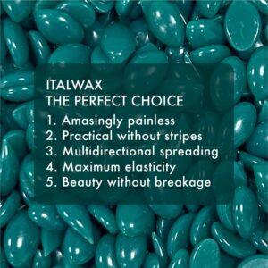 Italwax Azulene - 1kg / 2.2lb - Hard wax beads for hair removal - Natural formulation ideal for all skin type - Unscented - Recommended for Bikini Are - Image 4