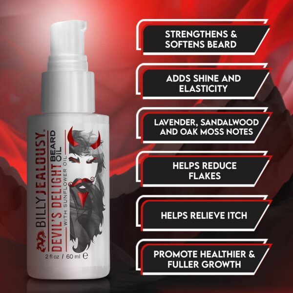 Billy Jealousy Beard Oil for Men, Weightless, Low Shine, and Hydrating Beard Moisturizer for Softer Hair, Helps Prevent Itching and Flakes, Devil's De - Image 3