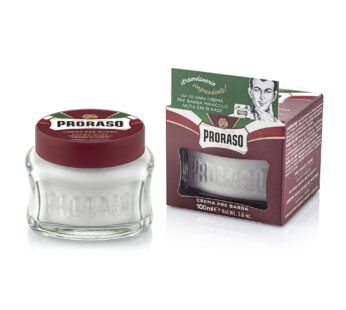 Proraso Pre-Shave Conditioning Cream for Men, Moisturizing and Nourishing for Coarse Beards with Sandalwood Oil, 3.6 oz