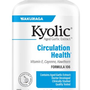 Kyolic Aged Garlic Extract Formula 106, Circulation Health, 200 Capsules (Packaging May Vary) - Image 1