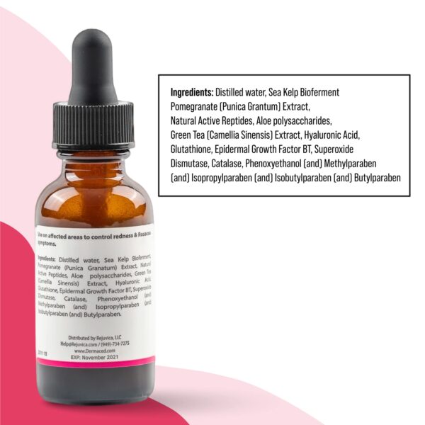 Redness Redux - Advanced Facial & Skin Redness Support Serum - EGF, Aloe Vera, Sea Kelp & More - Calming Redness Serum - Image 7