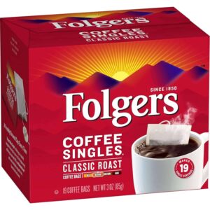 Folgers Coffee Singles - 19 packets per box, 12 boxes per case - Image 2