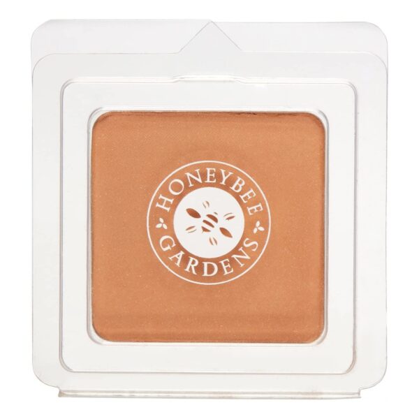 Honeybee Gardens Pressed Mineral Powder Foundation Refill, Sundance, Deep Tan/Mocha, Adjustable Coverage, Natural Finish, With Botanical Extracts And