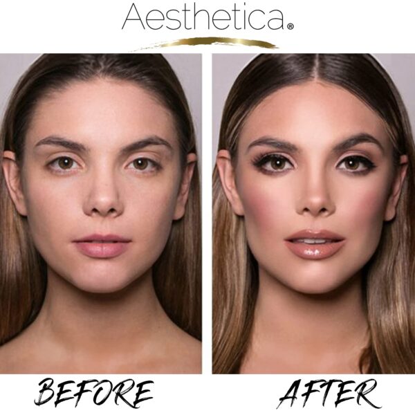 Aesthetica Cosmetics Contour and Highlighting Powder Foundation Palette/Contouring Makeup Kit; Easy-to-Follow, Step-by-Step Instructions Included - Image 2